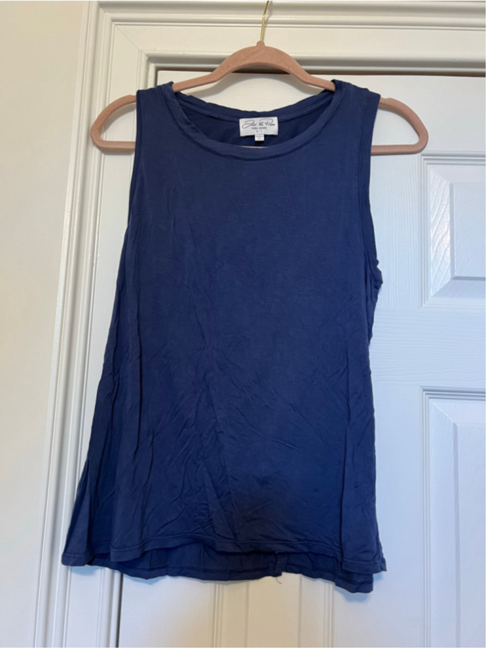 Women's Feel The Piece by Terre Jacobs Blue Tank Top Size S